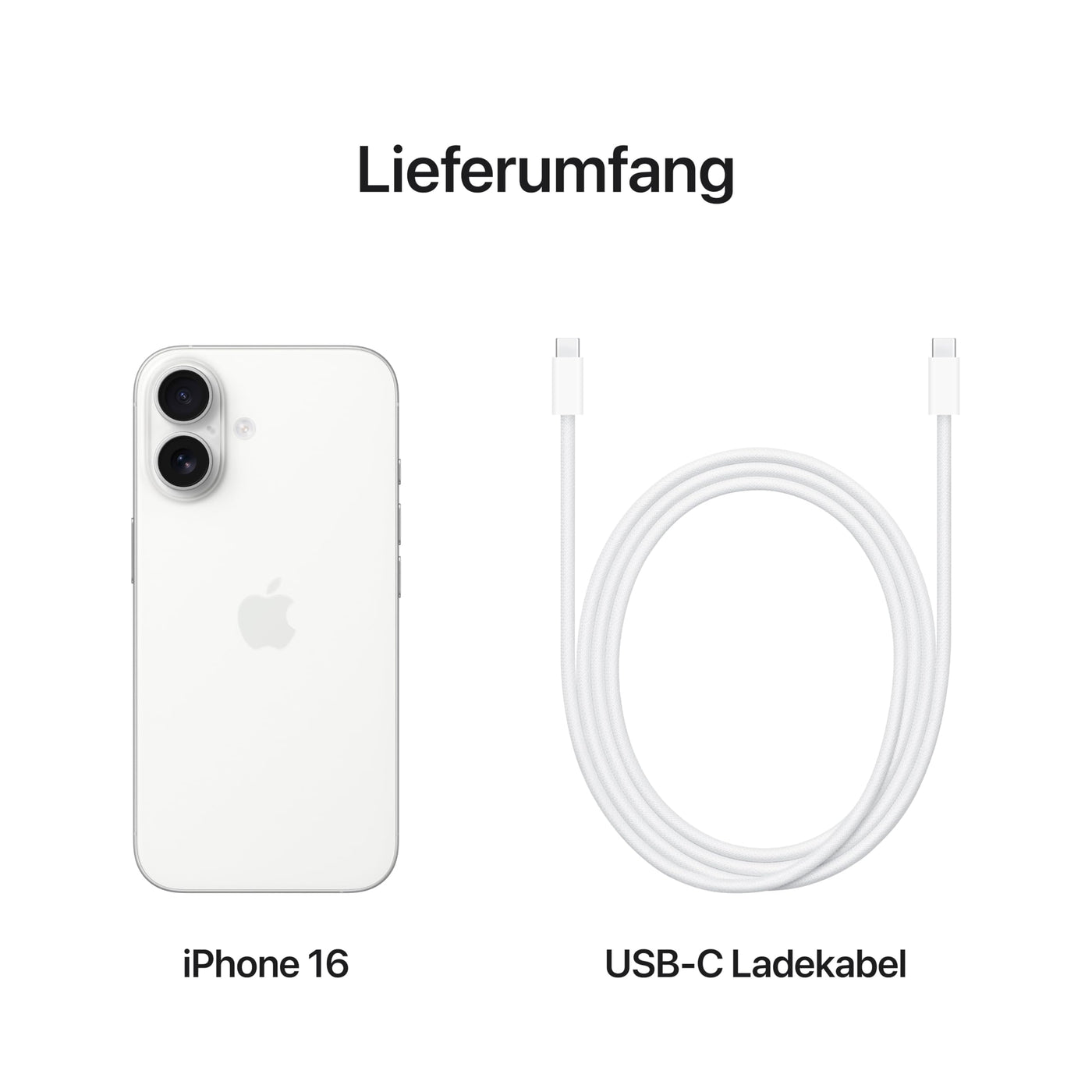 Apple iPhone 16 128 GB: 5G Handy mit Kamerasteuerung, A18 Chip und einem echten Boost für die Batterie. Funktioniert mit AirPods, Weiß