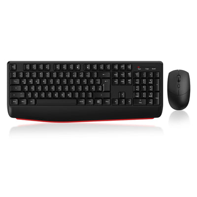 cimetech Tastatur Maus Set Kabellos, 2.4G Ergonomische Funktastatur mit Maus mit Handballenauflage und Ständern Tastatur Kabellos mit Ziffernblock Funkmaus 1600DPI für Windows Computer Laptop PC