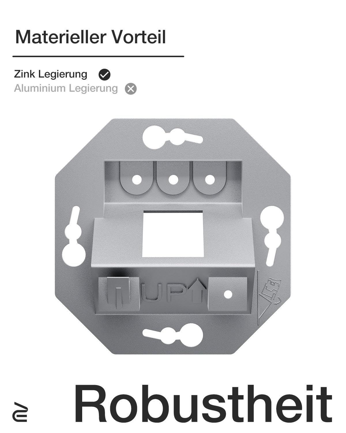 VCELINK 1x Keystone Netzwerkdose Unterputz CAT7/6A 1Fach, Lan Dose Keystone RJ45 Modul, STP Vollgeschirmt, RJ45 Ethernet Datendose DSL Patchkabel Verlegekabel