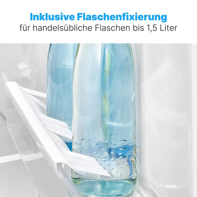 Bomann® Kühlschrank mit Gefrierfach | Kühlschrank klein mit 120L Nutzinhalt | Kühlen 107L & Gefrieren 13L | Fridge mit 3 Türablagen & 2 Glasablagen | wechselbarer Türanschlag | KS 2184.1 inox