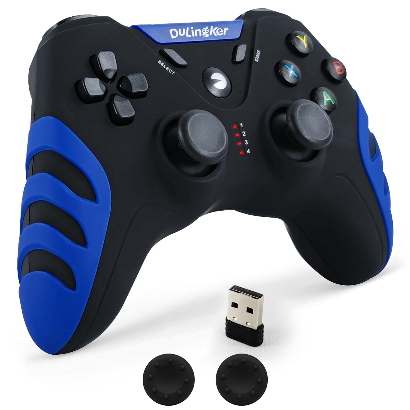 DuLingKer PC Controller Wireless, PS3 Controller PC Gamepad mit Hall Effect Joystick und Dual Vibration, 2,4G Wireless Gaming Controller für PC Windows, Laptop, PS3, Android TV, Steam, Raspberry Pi