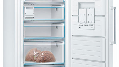 Bosch GSN58AWCV Serie 6 XXL-Gefrierschrank, 191 x 70 cm extra breit, 365 L, NoFrost nie wieder abtauen, LED-Beleuchtung gleichmäßige Ausleuchtung, BigBox Platz für großes Gefriergut