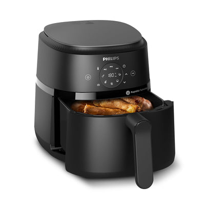 Philips Airfryer 2000-Serie 4,2L - Digitaler Touchscreen, 13 Garoptionen, 9 voreingestellte Funktionen, bis zu 90% weniger Fett mit RapidAir Technologie, 1500W Leistung, Schwarz (NA229/00)