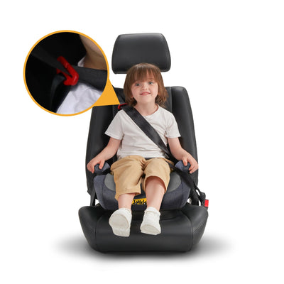 Jovikids Sitzerhöhung Auto Kinder ISOFIX, ECE R129 Kindersitzerhöhung 125-150cm, Verdickter Stoffbezug & Isofix Einführhilfe, Leicht Waschbar