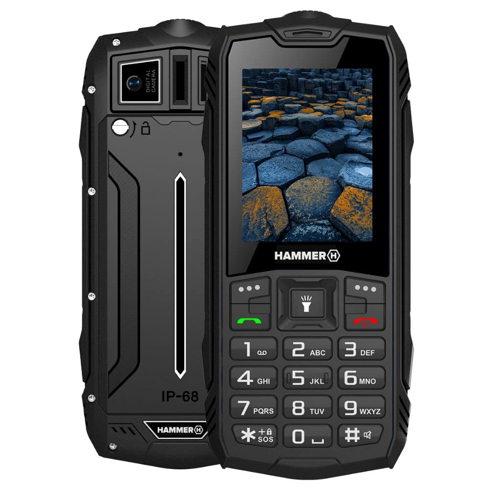 Hammer H Power LTE Handy ohne Vertrag,2.4 Zoll Farbdisplay & Basalt Outdoor Handy ohne Vertrag, 2.4 Zoll Farbdisplay