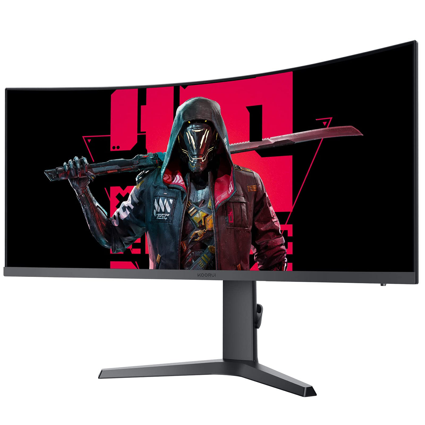 Moniteur de jeu incurvé ultra-large KOORUI 34 pouces, écran PC 165 Hz, 1 MS, 1000R, WQHD 3440x1440, VA, Adaptive Sync, 2xHDMI 100 Hz et Display Port 165 Hz, VESA 75 * 75 mm, DCI-P3 90 %, hauteur réglable