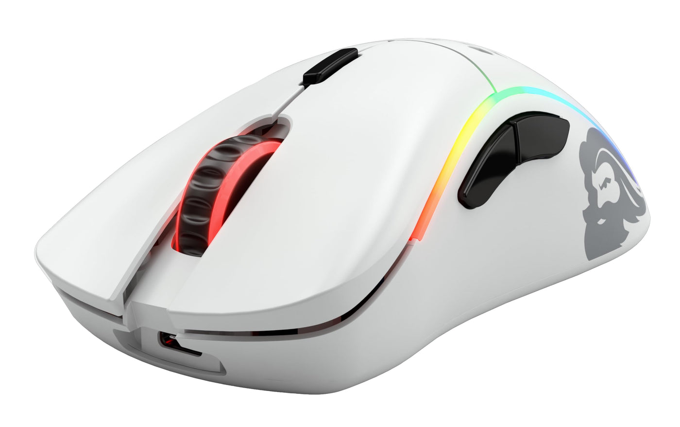 Glorious Gaming Model D Wireless Gaming Mouse – Superleichte 69 g, verzögerungsfreier 2,4-GHz-Funk, bis zu 71 Stunden Akku, RGB-Beleuchtung, BAMF-Sensor, ergonomisch, 6 Tasten – Mattweiß