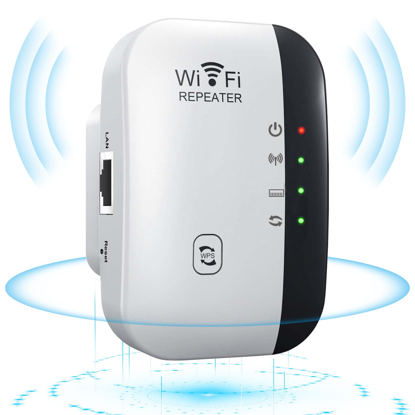 WLAN Verstärker Kompatibel Allen WLAN Geräten, Repeater mit 300 Mbps, WiFi Extender Booster 2,4GHz, Internet Verstärker mit Repeater/Router/AP Modus(weiß)