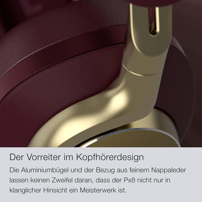 Bowers & Wilkins PX8 Flaggschiff-Over-Ear-Kopfhörer mit Geräuschunterdrückung, kabellos, Bluetooth 5.0 und Schnellladung, 30 Stunden hochauflösende Wiedergabe und integriertes Mikrofon, Schwarz