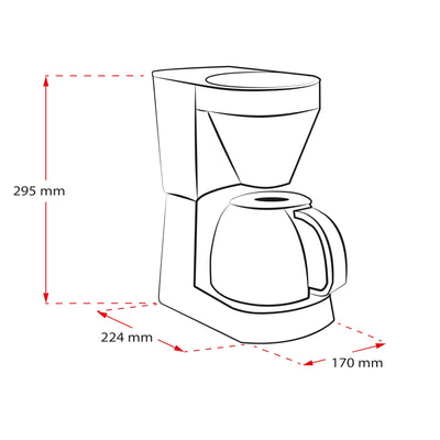 Melitta Easy – Kaffeemaschine mit abnehmbarem Schwenkfilter, Filterkaffeemaschine mit Glaskanne und Tropfstopp, für bis zu 10 Tassen Kaffee, schwarz