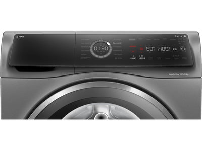 Bosch WNC254AS0, Serie 8, Smarter Waschtrockner, 10.5 kg Waschen & 6 kg Trocknen, 1400 UpM, i-Dos intelligente Waschmittel-Dosierung, entfernt 16 Fleckenarten, IronAssist mit Dampffunktion, AutoDry