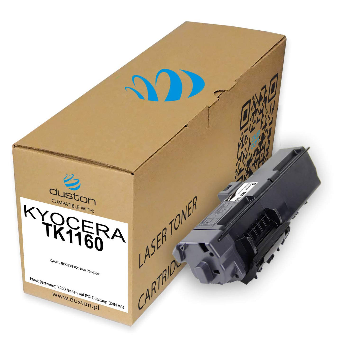 duston 5X TK1160, TK-1160 Schwarz Toner kompatibel zu Kyocera ECOSYS P2040dn P2040dw