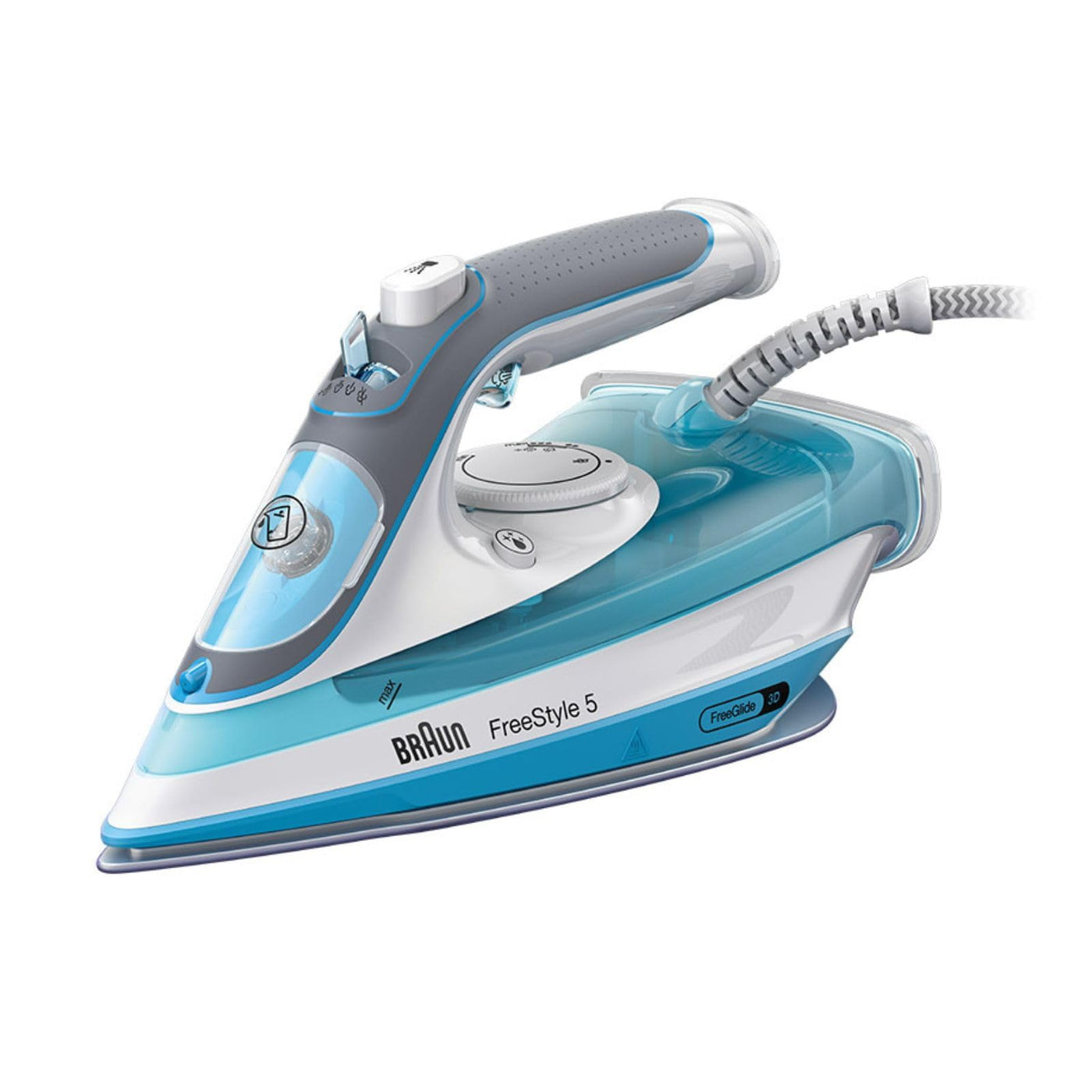 Braun TexStyle 5 Dampfbügeleisen SI 5006 BL – Bügeleisen mit Freeglide 3D Bügelsohle, Vertikaldampf, 2600 Watt, Dampfstoß 180 g/min, 300 ml Wassertank, Blau