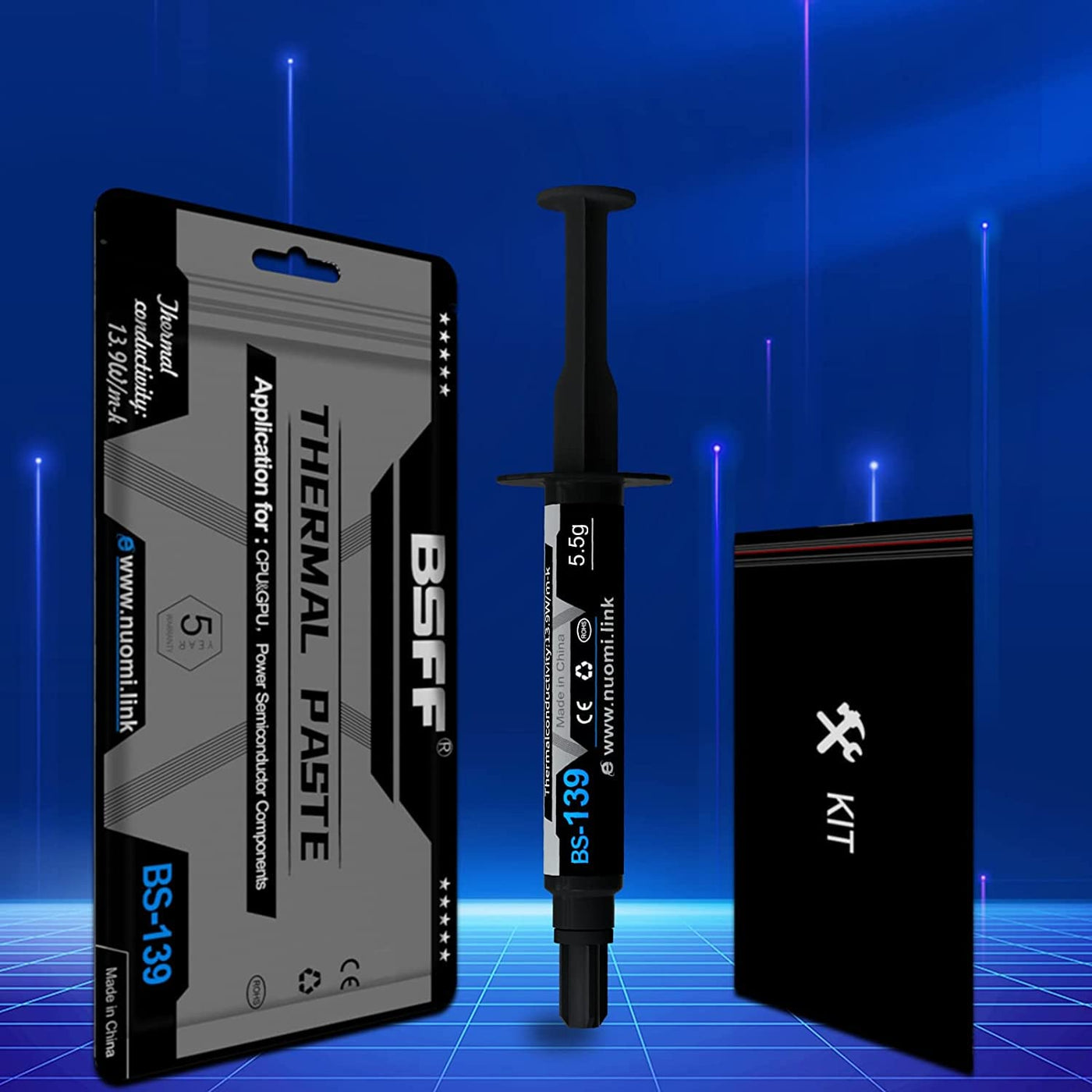 BSFF Wärmeleitpaste, 5.5g CPU Paste Wärmeleitpaste Kühlkörper für IC/Prozessor/CPU/Alles Kühler, Carbon Based High Performance