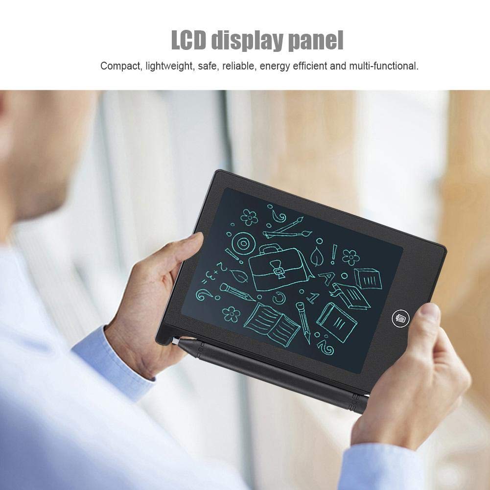 4,5-Zoll-LCD-Schreibtafel, ultradünne Handschrift-Tablette Writing Drawing Notebook LCD-Panel Portable für Kinder Kinder(Schwarz)