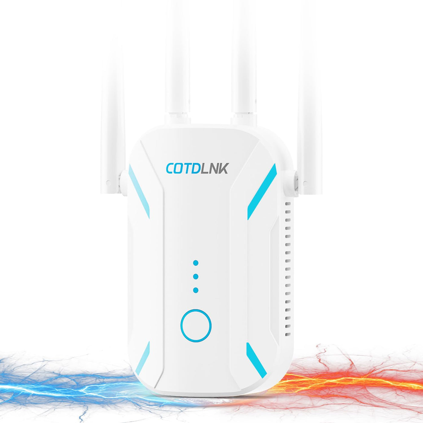 COTDLNK 2025 WLAN Verstärker für Home WLAN Repeater 1200 Mbit/s 5GHz & 2,4GHz Dual Band WiFi Internet Verstärker WiFi Repeater, einfache Einrichtung, EU-Stecker