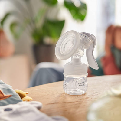 Philips Avent Handmilchpumpe - einfaches Abpumpen, mit Natural-Motion Technologie, BPA-frei (Modell SCF430/01) Transparent