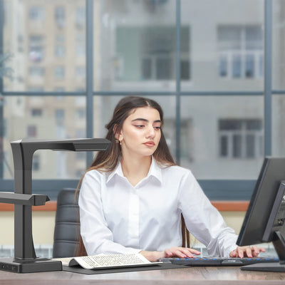 CZUR ET16 Plus Dokumentenscanner, Professional Buchscanner für Max A3 Größe,16Megapixels Kamera, Kompatibel mit macOS und Windows, OCR für über 180 Sprachen