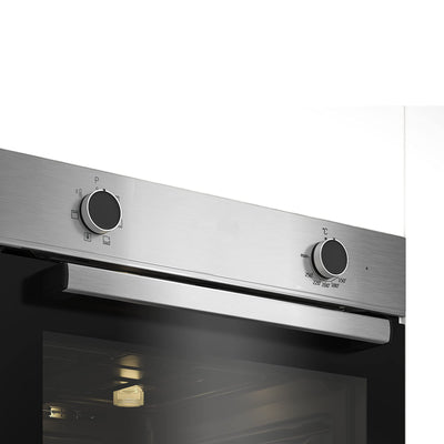 Beko BBIE12000X b100 Einbaubackofen, 66 l Volumen des Garraums, Multifunktionsofen mit 5 Heizarten, AeroPerfect, SteamShine+ Reinigung, Halogenbeleuchtung, SteamShine, Edelstahl