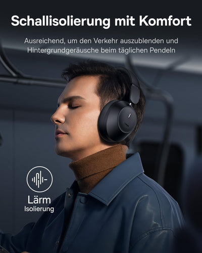 Baseus Bluetooth Kopfhörer Over Ear über dem Ohr mit kraftvollem Bass, 50 Stunden Spielzeit, ENC-Anrufklarheit, Geräuschisolierung, bequemer Passform, leichtem, faltbarem Kopfhörer