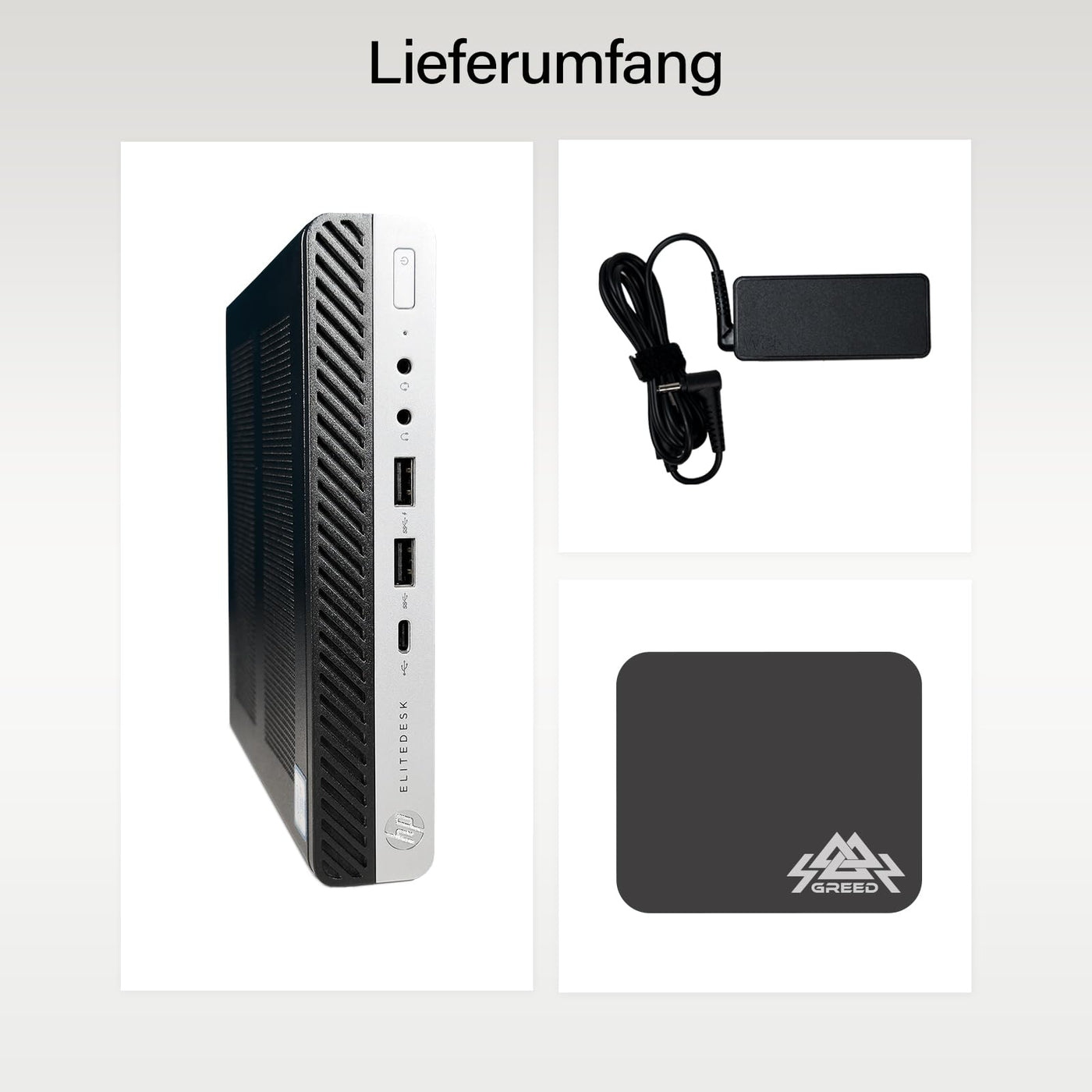 🆄🅽🆂🅴🆁 𝗧𝗜𝗣𝗣: Schneller НP Mini PC mit Intel i5 Quad Core - Desktop Computer + Rechner für Büro & Office mit 3,3 GHZ - 16GB DDR4 RAM - 512GB SSD - WLAN - inkl Windows 11 Pro + Grееd Mousepad