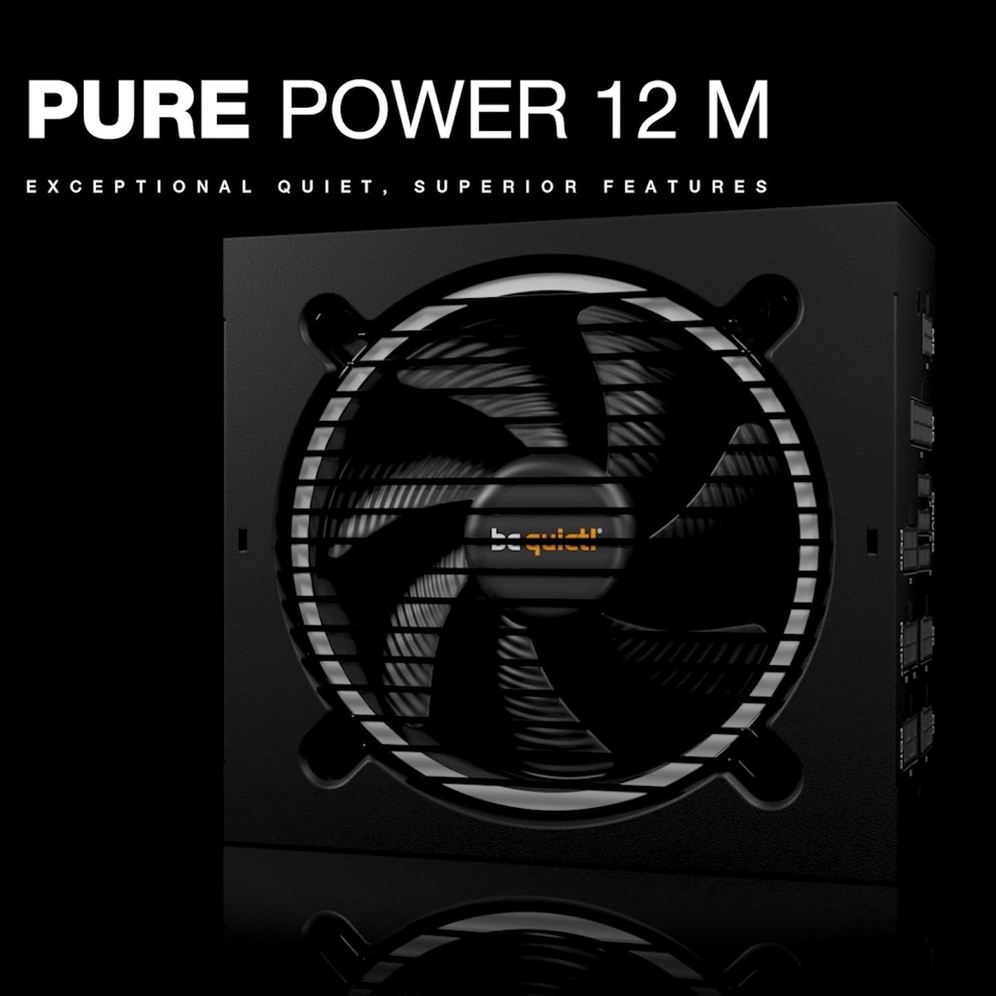 be quiet! Pure Power 12 M 550W, ATX 3.0- und PCIe 5.0 kompatibel, 80 Plus Gold, moduleres Netzteil, 12VHPWR-Kabel inkludiert, 120mm be quiet! Lüfter, BN341