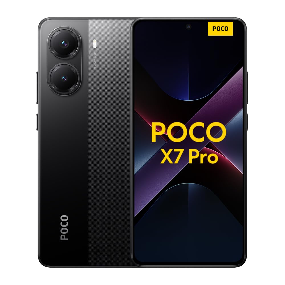 Xiaomi Poco X7 Pro Smartphone, 8+256GB, Gelb, 50MP Hauptkamera mit OIS, 6000mAh (typ.) Akku mit 90W HyperCharge, IP68, KI-Funktionen (Ladegerät Nicht enthalten)