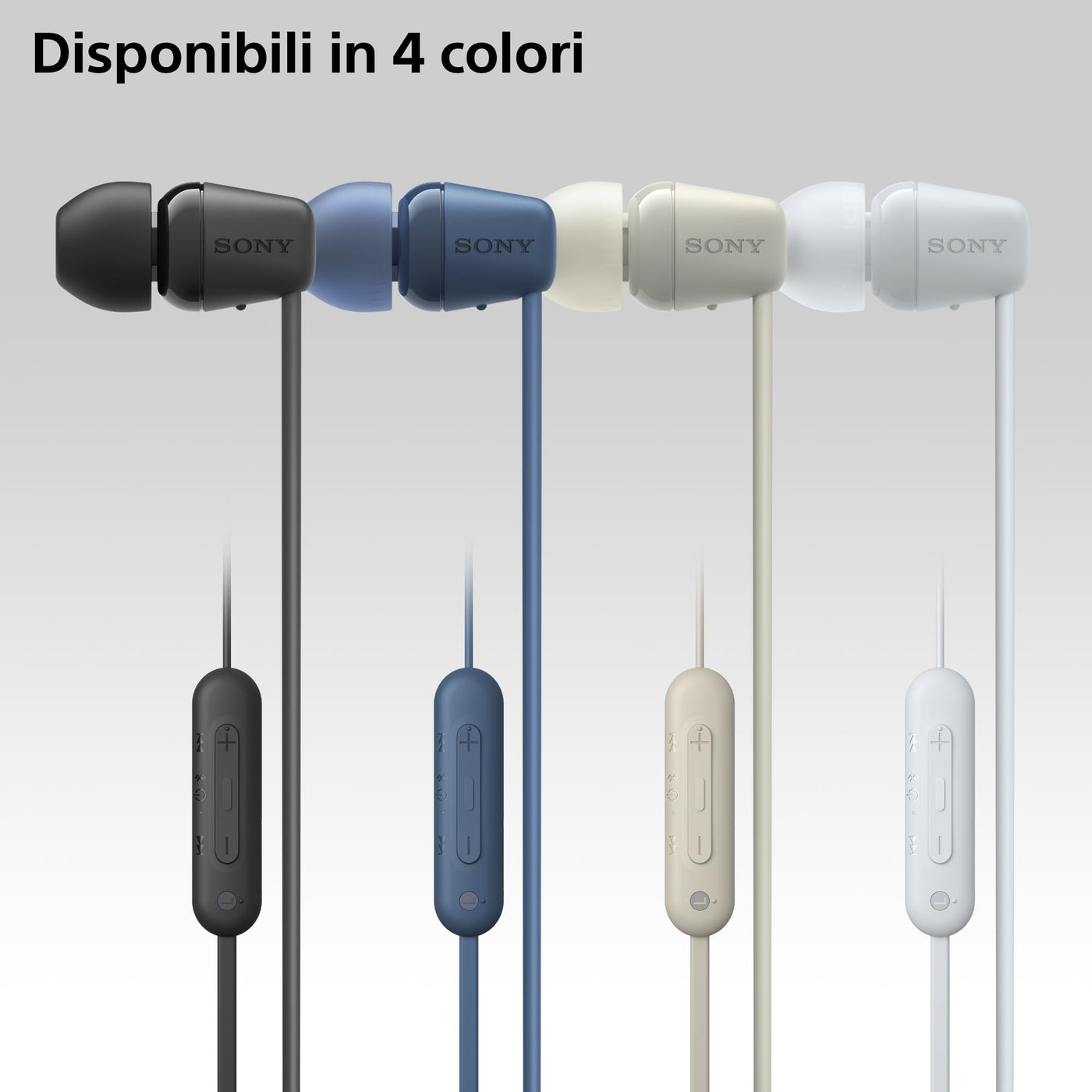 Sony kabellose WI-C100 In-Ear-Kopfhörer (bis zu 25 Stunden Akkulaufzeit, optimiert für Sprachassistenten, integriertes Mikrofon für Telefonate, Bluetooth), Schwarz, klein