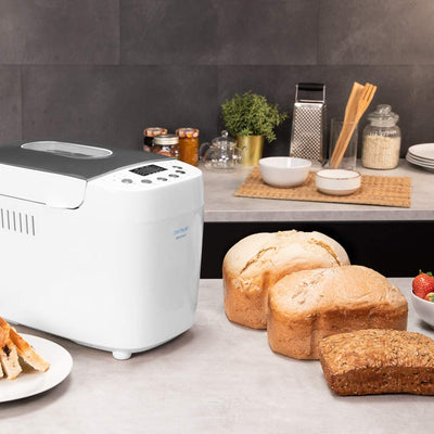 Cecotec Brotbackautomat Bread&Co 1500 PerfectCook. 850 W, 1,5 kg, 15 Programme, 15 programmierbare Stunden, 2 Widerstände, spülmaschinenfestes Tablett, Rezeptbuch