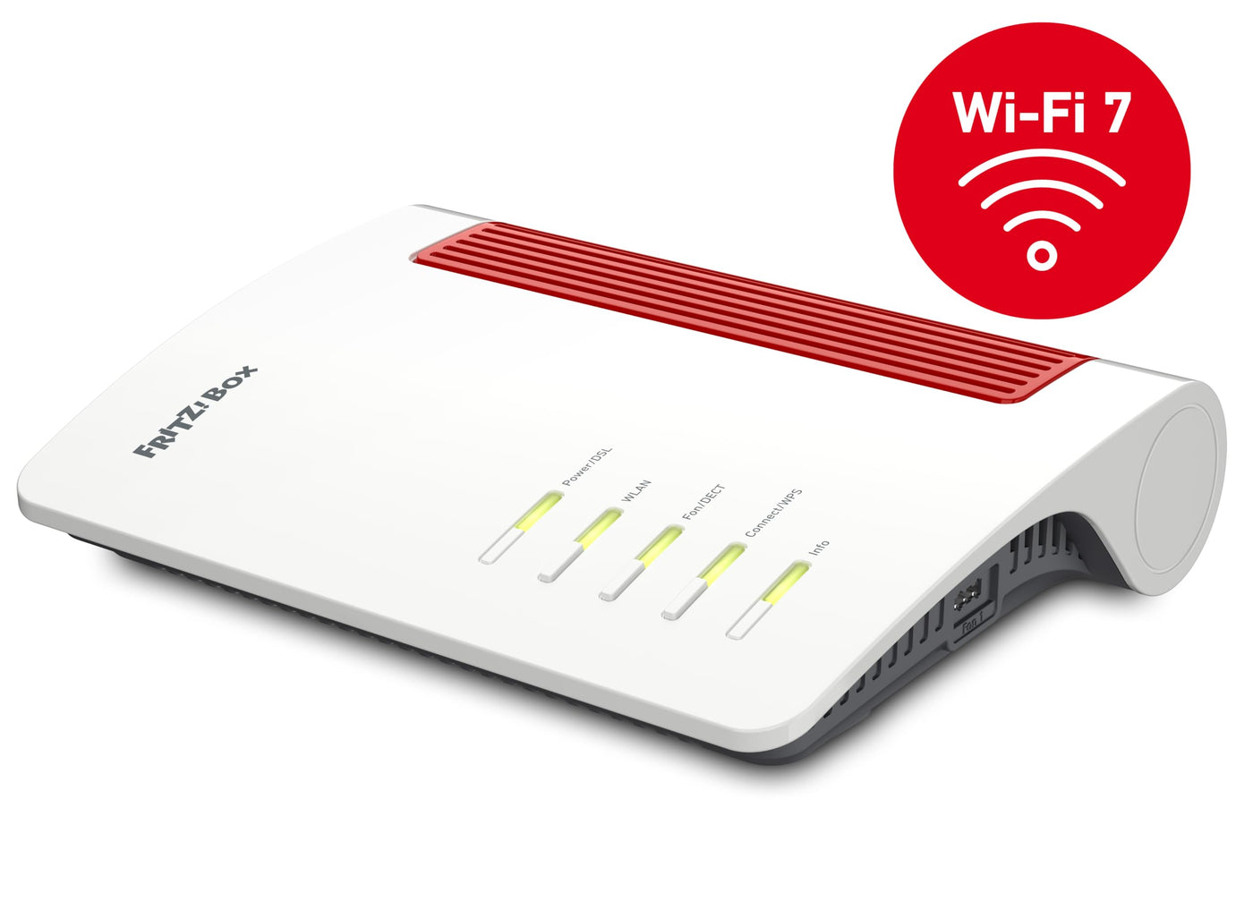 AVM FRITZ!Box 7690 (Wi-Fi 7 DSL-Router mit 5.760 MBit/s (5GHz) & 1.376 MBit/s (2,4 GHz), bis zu 300 MBit/s mit VDSL-Supervectoring und ADSL2+, WLAN Mesh, DECT-Basis, deutschsprachige Version)