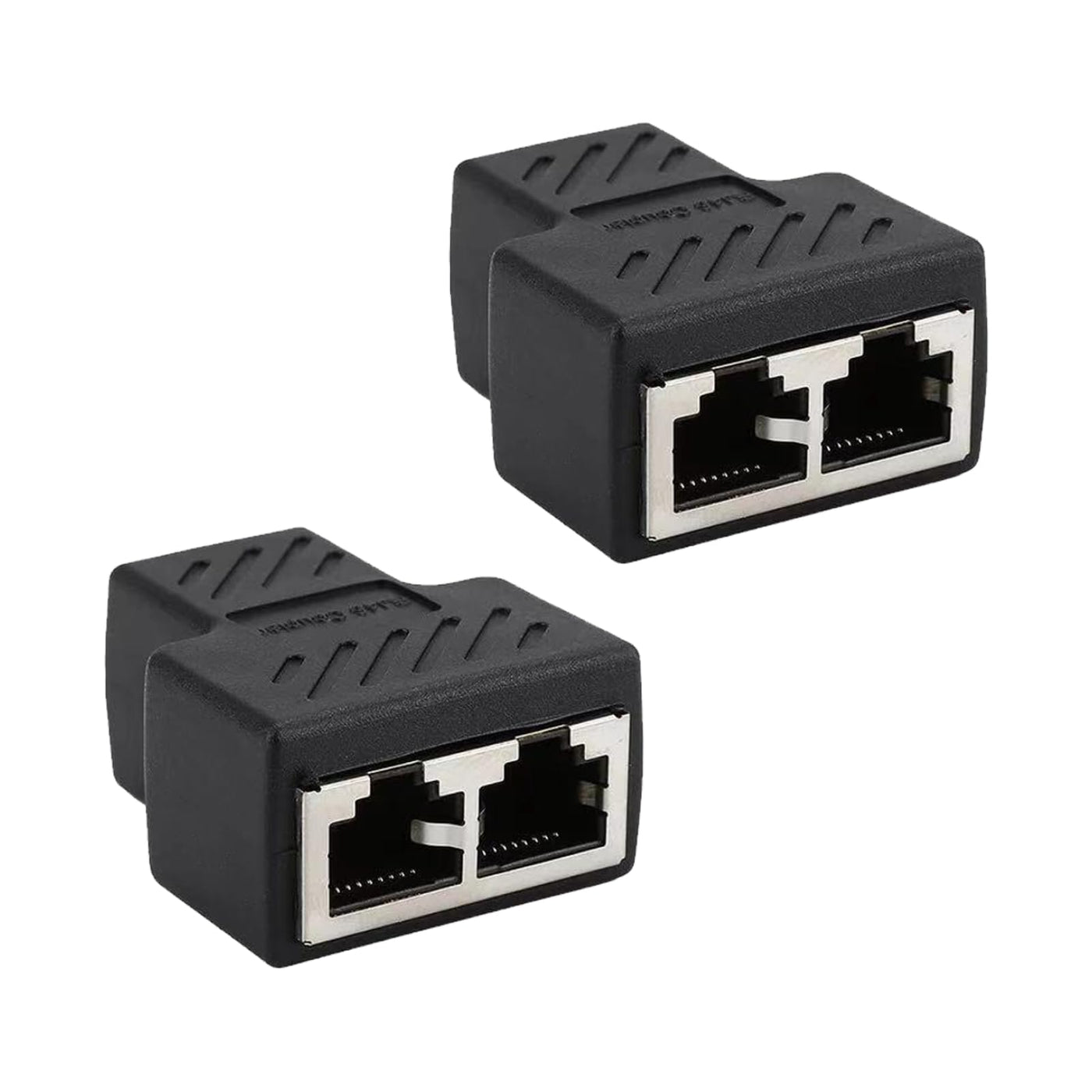 2 Stück Ethernet Splitter Netzwerk Verlängerungen Adapter, RJ45 Splitter LAN Switch 2Port,RJ45 Kupplung Ethernet LAN Kabel Adapter Verbinder, Ethernet Kabelverteiler für Netzwerkadapter