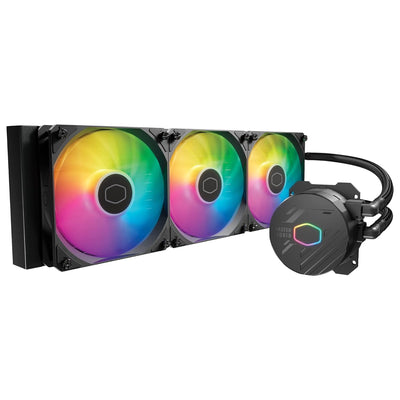 Cooler Master MasterLiquid 360L Core ARGB Wasserkühlung - CPU-Flüssigkeitskühler mit Zweikammer-Gen-S-Pumpe, überlegende PC-Kühlung mit 120mm -Lüfter, LGA 1700- und AM5-Halterungen – Schwarz