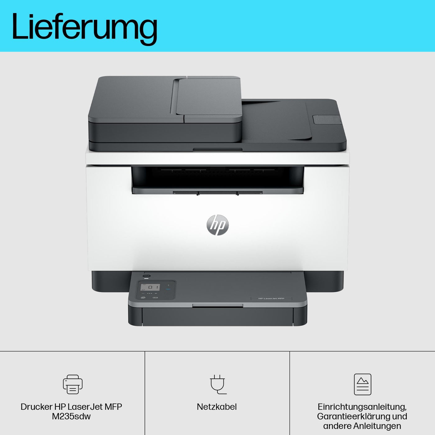 HP LaserJet MFP M235sdw Multifunktions-Laserdrucker Schwarzweiß, Drucken, Kopieren, Scannen, Automat.beidseitiger Druck, Dual-Band Wi-Fi, USB, LAN, HP Smart App, Intelligente Benutzeroberfläche