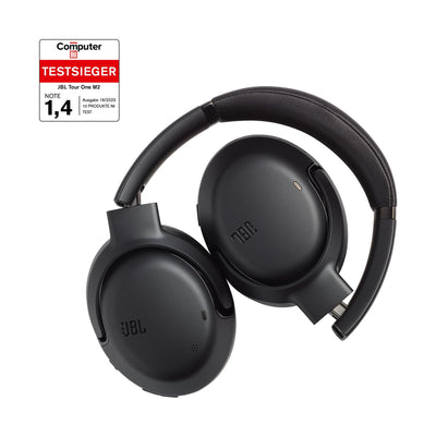 JBL Tour One M2 – Kabellose Over-Ear Kopfhörer – Bluetooth Kopfhörer mit Adaptivem Noise Cancelling in Schwarz – Bis zu 50 Stunden Wiedergabezeit mit nur einer Akkuladung