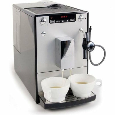 Melitta Solo & Perfect Milk – Kaffeevollautomat mit Milchsystem, Cappuccino Maschine für z. B. Kaffee oder Cappuccino, silber