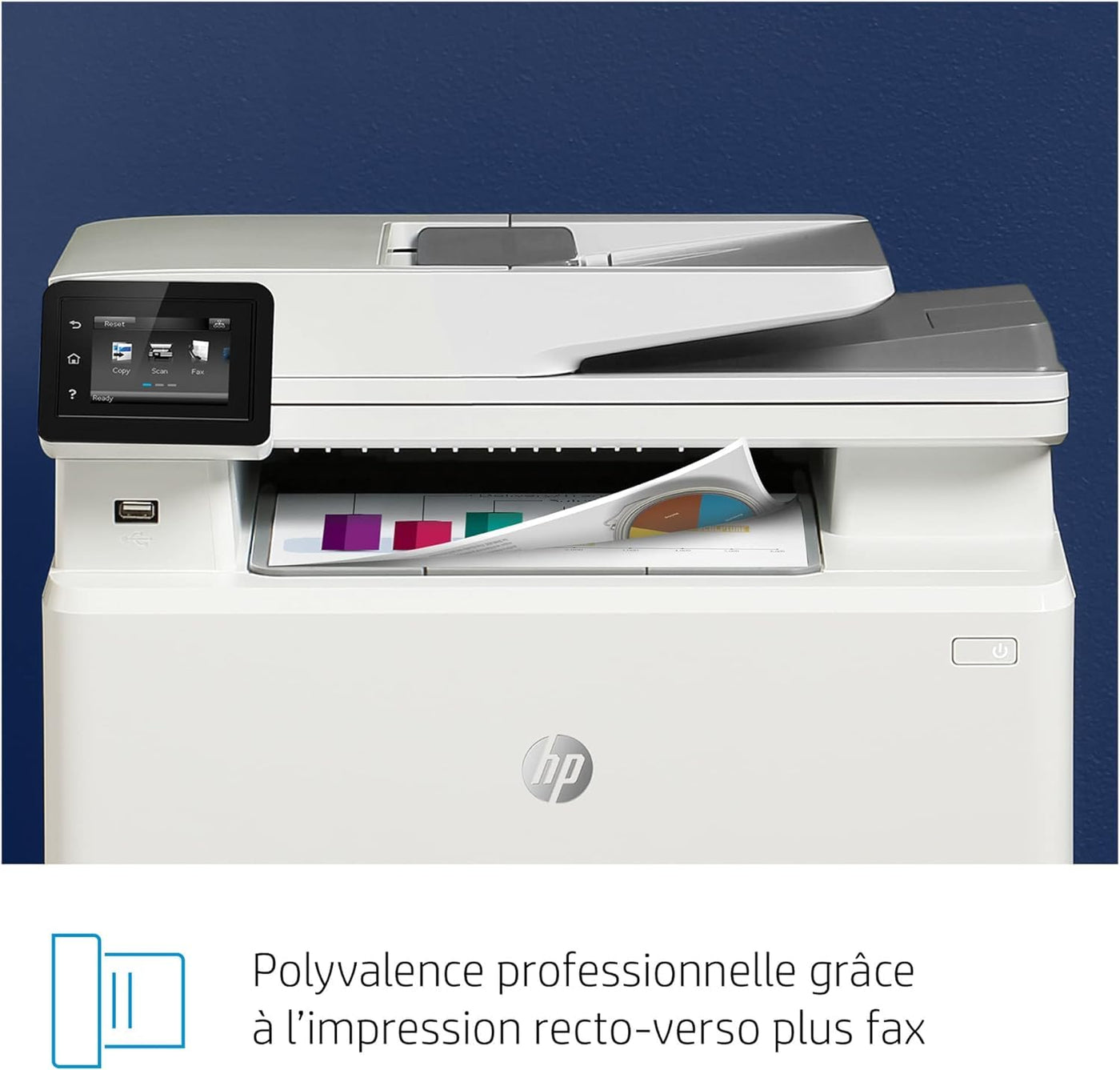 HP Color LaserJet Pro M283fdw Multifunktions-Farblaserdrucker (Drucker, Scanner, Kopierer, Fax, WLAN, LAN, Duplex, Airprint) weiß