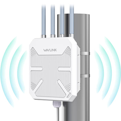 AX3000 Lange Reichweite Outdoor WiFi 6 Mesh WLAN Repeater, WN573HX3 Dualband 3000Mbit/s Gigabit PoE Access Point (AP)/WLAN Verstärker Aussenbereich (4x8dBi Antennen, IP67 Wetterfester, +256 Geräte)