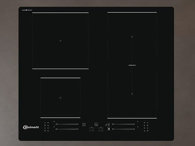 Bauknecht BS 6860B CPNE Induktions-Kochfeld/ 60 cm/CleanProtect – Mühelose Reinigung nur mit Wasser/Elektronisch geregelte Induktions-Kochzonen, Schmelzstufe, Turbostufe, Ankochautomatik, Flexizone