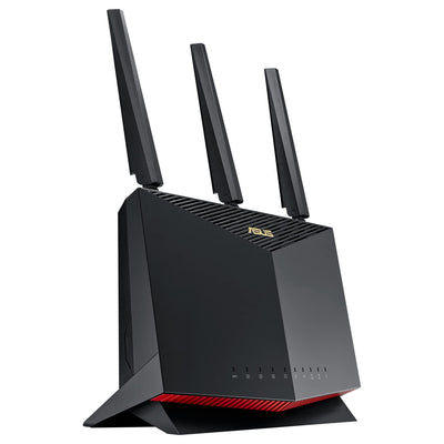 ASUS RT-AX86U Pro AX5700 AiMesh Dual Band WiFi 6 Gaming kombinierbarer Router (Tethering als 4G und 5G Router-Ersatz, PS5-kompatibel, Mobile Game Mode, AiProtection Pro, 2.5G Port, Gaming Port)