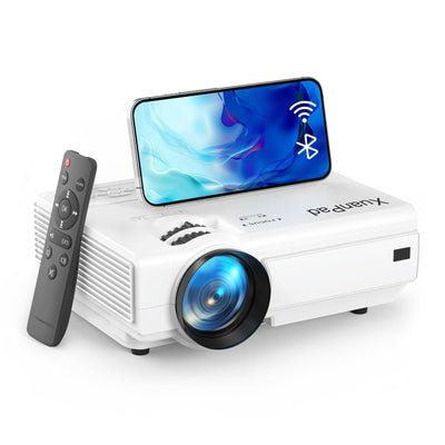 XuanPad Mini Beamer, 2024 Verbessertes 18000L WiFi Bluetooth Beamer, Mini Projektor HD 1080P Unterstützt, Heimkino Video Projector Kompatibel Mit Tv Stick/HDMI/USB/AV/Laptop/iPhone/Android