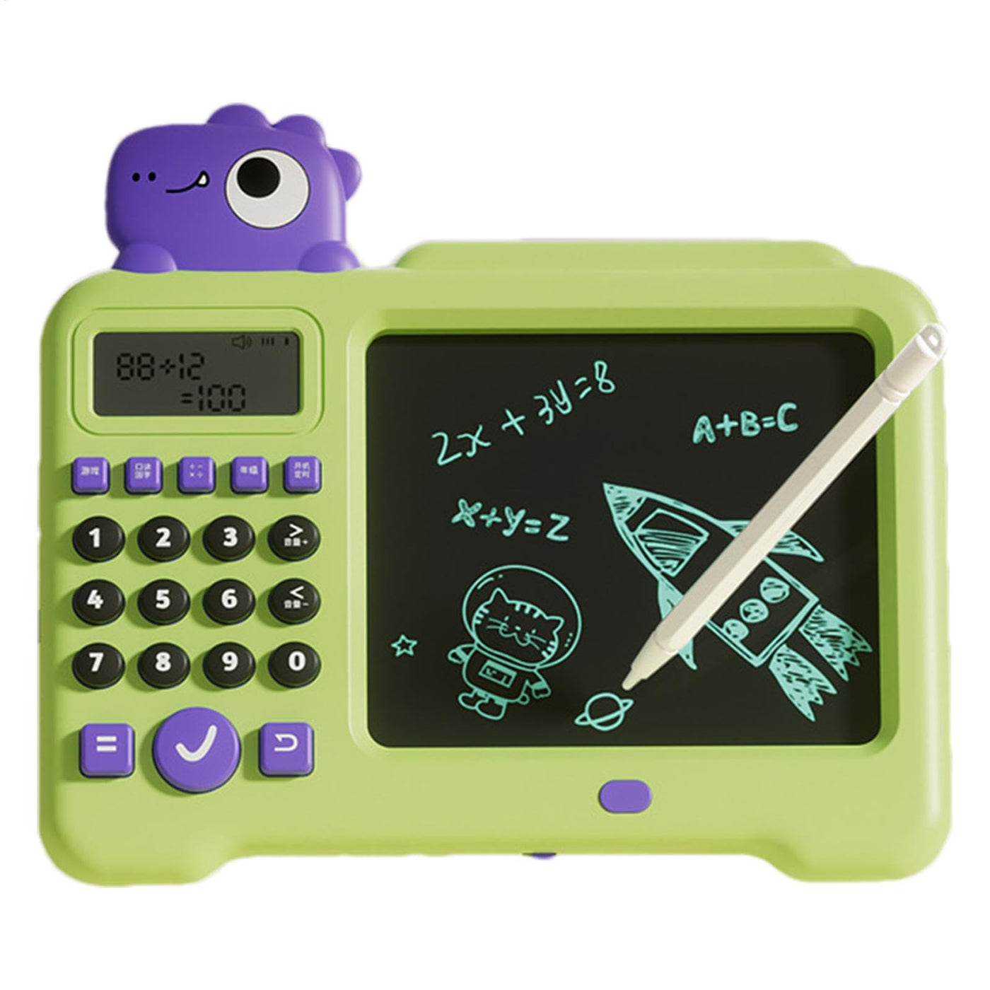 Elektrisches Lernspielzeug für Kleinkinder, Lernspielzeug zum Zeichnen - Kinder 2-in-1-Schreibtablett LCD-Elektrospielzeug,Löschbarer Zeichenblock National Learning Doodle Board Lernspielzeug für Klei