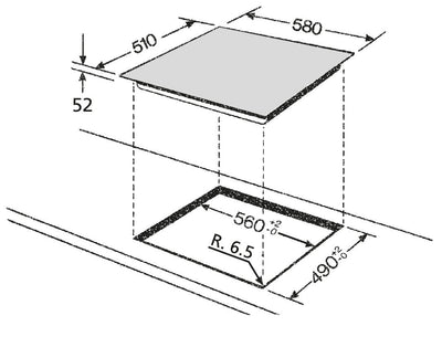 Bauknecht HEKO 466 Hydro Herd-Kochfeld-Kombination /Glaskeramik-Kochfeld (60 cm) / Hydrolyse-Reinigungsfunktion / Backauszug mit 2 Ebenen / Garraumvolumen 65 Liter / PowerHeißluft [Energieklasse E]