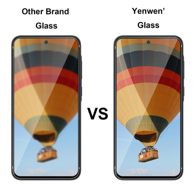 Yenwen Schutzfolie für Samsung Galaxy A35 5G für Panzerglas, 3 Stück Panzerfolie mit 3 Stück Kameraschutz, 9H Härte Handy Panzer Schutzglas Anti- Kratzer HD Klar Displayschutz