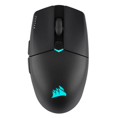 CORSAIR KATAR ELITE WIRELESS Ultraleichte FPS Gaming Maus - 10.000 DPI - Symmetrische Form - Bis zu 110 Stunden Akkulaufzeit - iCUE-Kompatibel - PC, PS5, PS4, Xbox - Schwarz