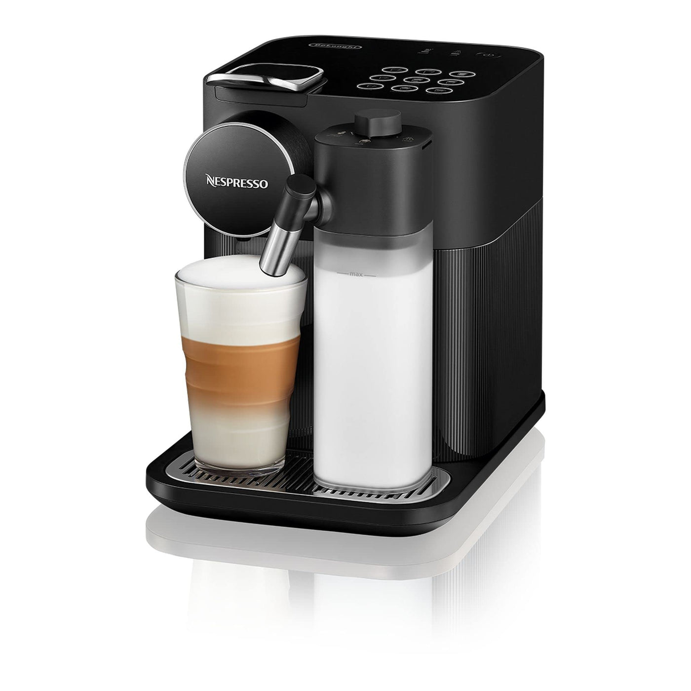 Nespresso De'Longhi EN640.B Gran Lattissima Kaffeekapselmaschine mit automatischem Milchsystem,19 Bar Druck,1400W,Schwarz