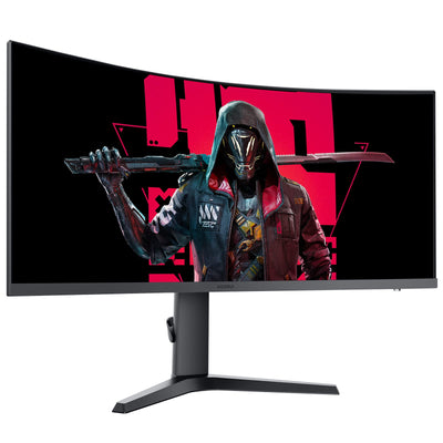 Moniteur de jeu incurvé ultra-large KOORUI 34 pouces, écran PC 165 Hz, 1 MS, 1000R, WQHD 3440x1440, VA, Adaptive Sync, 2xHDMI 100 Hz et Display Port 165 Hz, VESA 75 * 75 mm, DCI-P3 90 %, hauteur réglable