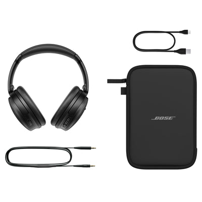 Bose QuietComfort SC Kabellose Kopfhörer mit Noise-Cancelling, Bluetooth Over-Ear-Kopfhörer, bis zu 24 Stunden Akkulaufzeit, mit Soft Case, Schwarz