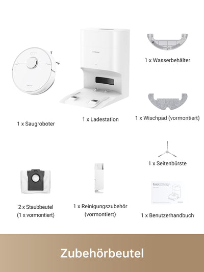 dreame D10 Plus Gen 2 Saugroboter mit Wischfunktion, Automatischer Staubentleerung, Speichert bis zu 90 Tage Staub, LiDAR-Navigation, 6000 Pa Saugkraft für Teppiche und Tierhaare, 285-Minuten-Akku