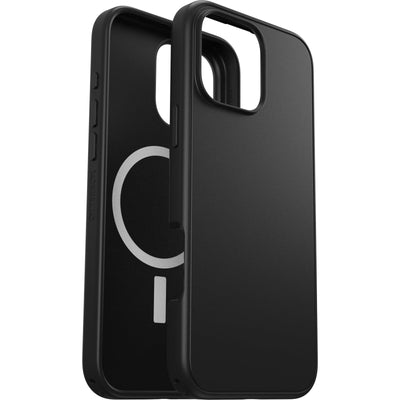 OtterBox Symmetry Series MagSafe Hülle für iPhone 16 Pro Max, stoßfest, sturzsicher, dünne Schutzhülle, 3X mehr Stürze als nach Militärstandard, Schwarz