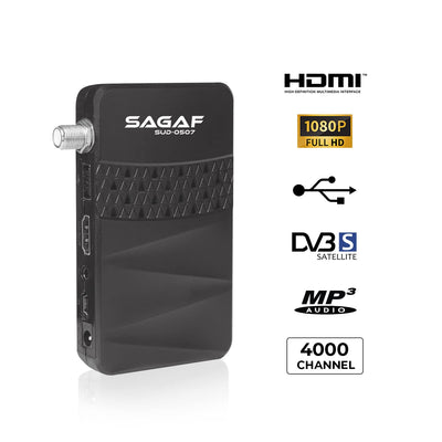 LEYF & Sagaf SUD-0507 Mini Sat Receiver DVB-S2 Full HD 1080p Digital Receiver (HDTV, Scart, USB)